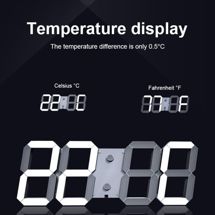 LED Digital Clock Living Room Wall Clock Creative WIFI Clock US Plug, 4 Bit WIFI Hollow White, 4 Bit WIFI Hollow Red, 4 Bit WIFI Sealed Box White