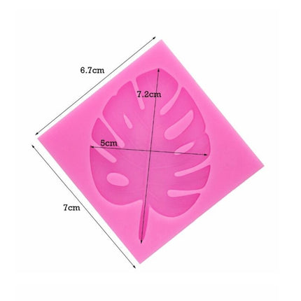 2 PCS DIY Tree Leaf Fondant Mould Chocolate Cake Decorating Mould, Tree Leaf Shape(Pink), Tree Leaf Shape(Gray)