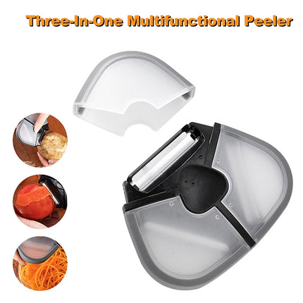 Multifunctional Stainless Steel Creative Peeler Three-in-one Peeler Grater, Peeler Grater