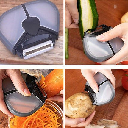 Multifunctional Stainless Steel Creative Peeler Three-in-one Peeler Grater, Peeler Grater