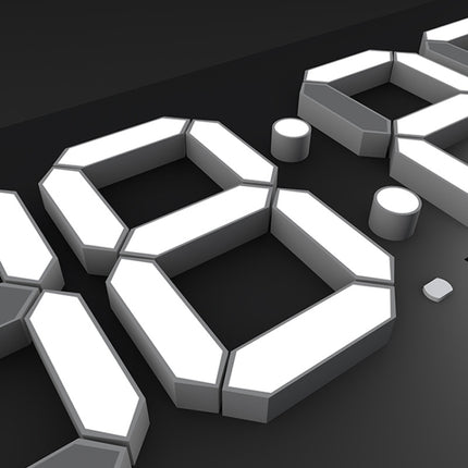 Creative Wall Clock Alarm Clock Simple Remote Control Perpetual Calendar Electronic Clock US Plug, Single-sided Remote Control