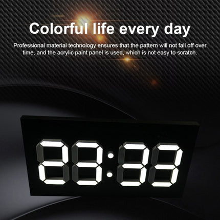 Creative Wall Clock Alarm Clock Simple Remote Control Perpetual Calendar Electronic Clock US Plug, Single-sided Remote Control