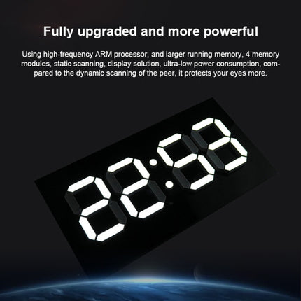 Creative Wall Clock Alarm Clock Simple Remote Control Perpetual Calendar Electronic Clock US Plug, Single-sided Remote Control