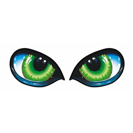 5 Pairs D 601 3D Stereo Reflective Cat Eyes Car Sticker Car Auto Side Fender Eye Stickers Adhesive Creative Rearview Mirror Decal, 12x7.5cm, Cat Eyes 12x7.5cm