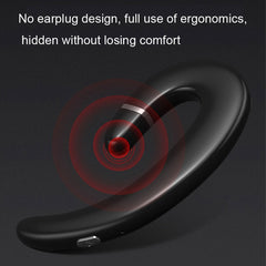 ET Bluetooth Earphone Wireless Headset Handsfree Ear Hook Waterproof Noise Reduction Earphone with Mic for Android IPhone