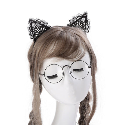Women Lace Lovely Cat Ear Hairband Head Chain