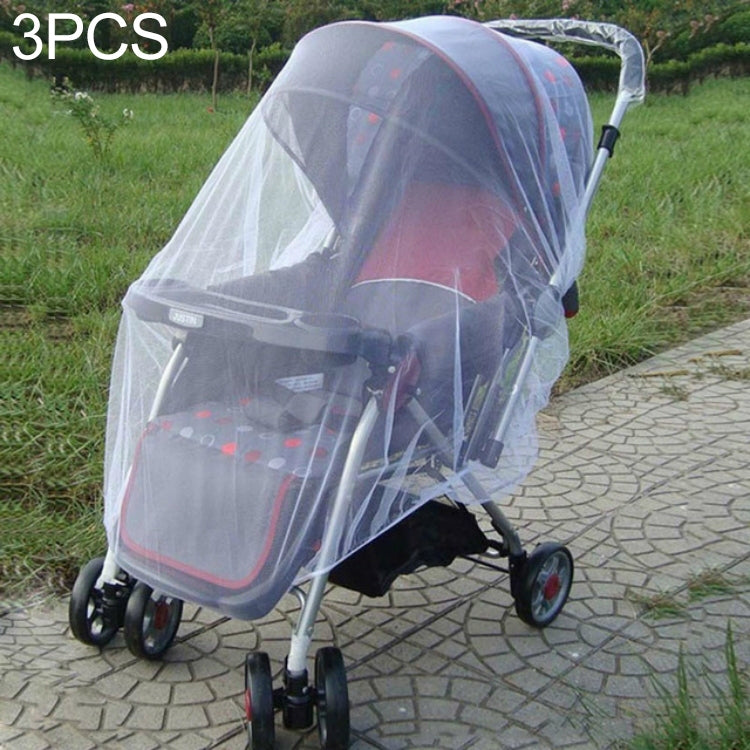 3 PCS 150cm Baby Pushchair Mosquito Insect Shield Net Safe Infants Protection Mesh Stroller Accessories Mosquito Net