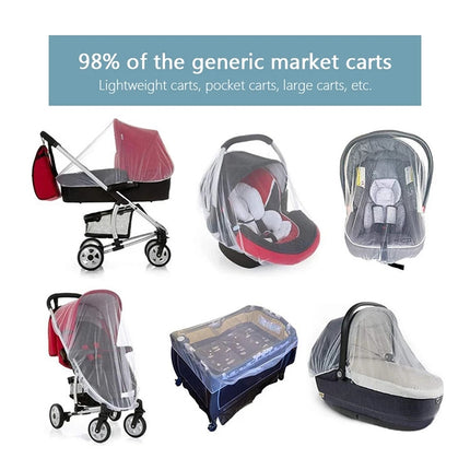 3 PCS 150cm Baby Pushchair Mosquito Insect Shield Net Safe Infants Protection Mesh Stroller Accessories Mosquito Net