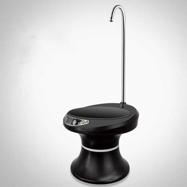 Tray Bucket Water Pump USB Rechargeable Wireless Electric Mineral Water Bucket Automatic Water Dispenser, Black, White