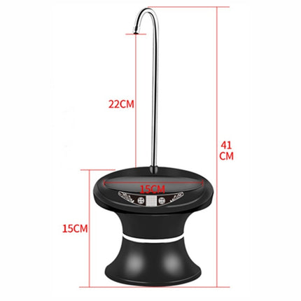 Tray Bucket Water Pump USB Rechargeable Wireless Electric Mineral Water Bucket Automatic Water Dispenser, Black, White
