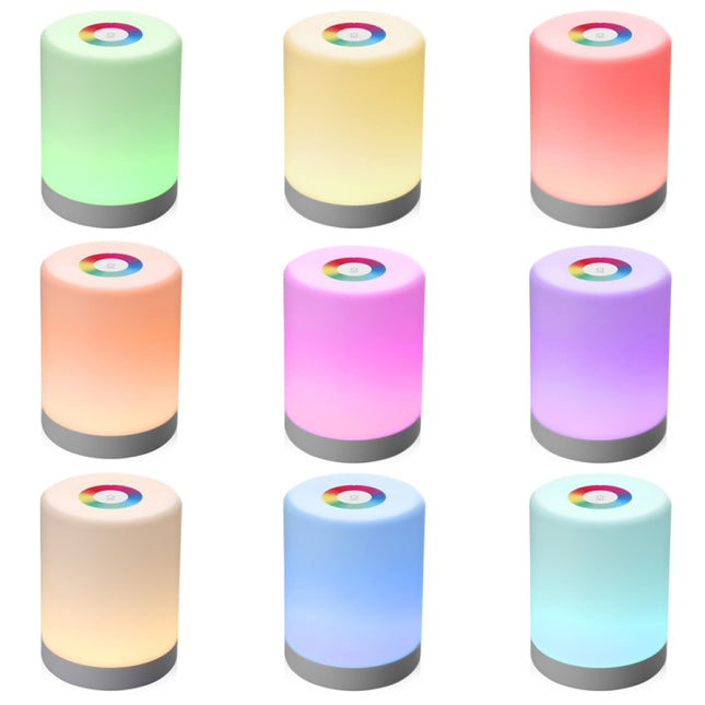 LED Touch Control Induction Dimmer Lamp Smart Dimmable RGB Color Change Rechargeable Bedside Night Light