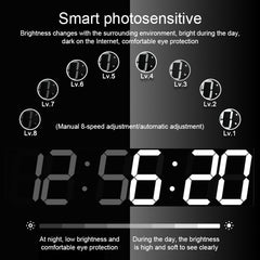 Multifunctional LED Wall Clock Creative Digital Clock