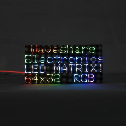 Waveshare RGB Full-color LED Matrix Panel, 2.5mm Pitch, 64x32 Pixels, Adjustable Brightness, 23707, 23707