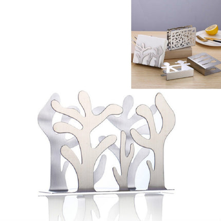 Restaurant Hotel Napkin Nolder Paper Towel Holder Stainless Steel Square Towel Holder, Tableware (Sanding), Grilles (Sanding), Grilles (Bright Light), Plant (Sanding), Lovers (Sanding)
