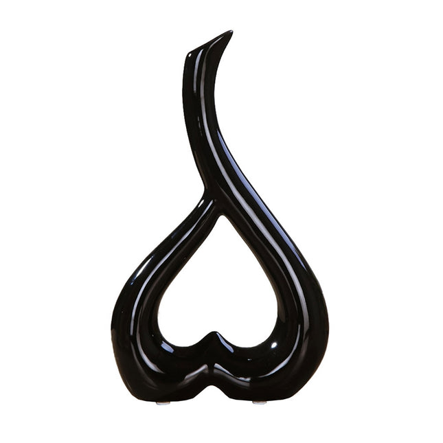 Heart Shape Creative Ceramic Flower Vase Home Decor Wedding Festival Office Desktop Decoration