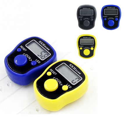 Electronic Digital Counter Portable Hand Operated Tally LCD Screen Finger Counter, Random Color