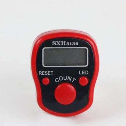 Electronic Digital Counter Portable Hand Operated Tally LCD Screen Finger Counter, Random Color