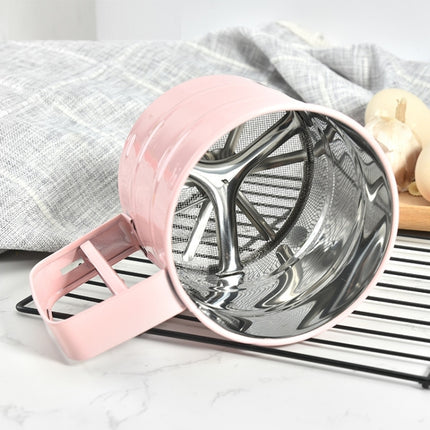 Stainless Steel  Flour Sieve Baking Tool Hand-Pressed Flour Sieve
