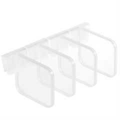4pcs / Set Refrigerator Internal Drawer Shelf Classification Partition Plastic Transparent Baffle, 10 Sets Transparent Baffle