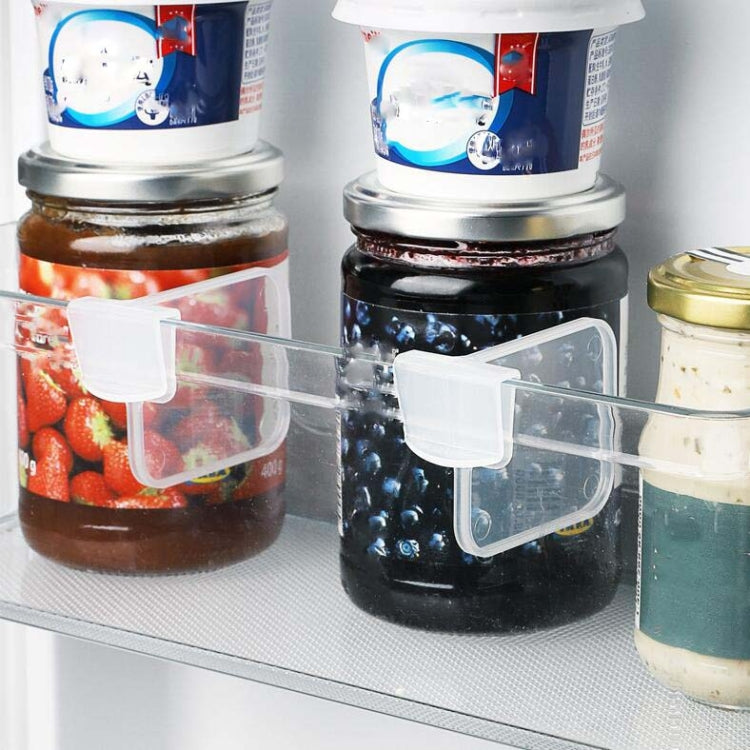 4pcs / Set Refrigerator Internal Drawer Shelf Classification Partition Plastic Transparent Baffle, 10 Sets Transparent Baffle