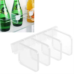 4pcs / Set Refrigerator Internal Drawer Shelf Classification Partition Plastic Transparent Baffle, 10 Sets Transparent Baffle
