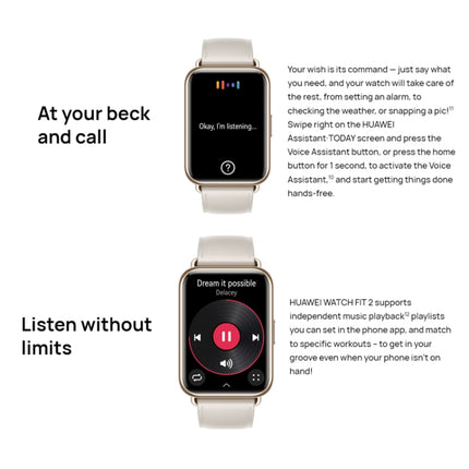 Original Huawei WATCH FIT 2 Smart Sports Watch, Black, White