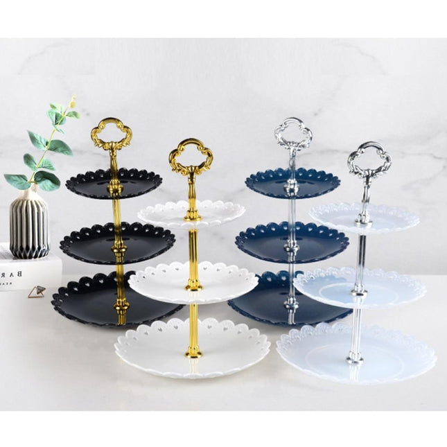 Party Birthday Three-layer Fruit Plate Cake Stand Dessert Storage Rack