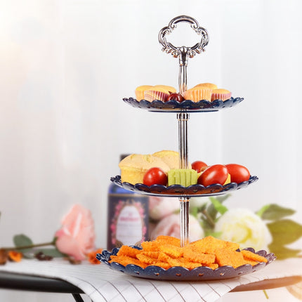 Party Birthday Three-layer Fruit Plate Cake Stand Dessert Storage Rack