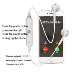 S6 Sport Wireless Bluetooth Earphone for iPhone / Xiaomi / Huawei, with Mic