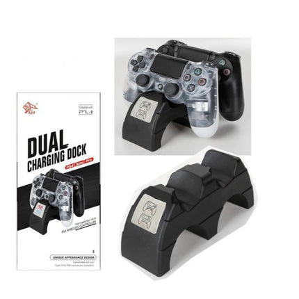 For Playstation 4 /PS4 pro /PS4 Slim Wireless Controller LED Indicator Charger Double Handle Dual USB Charging Dock Station Stand, For PS4 pro /PS4 Slim