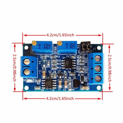 Current to Voltage Module 0 / 4-20mA to 0-3.3V5V10V Voltage Transmitter Signal Conversion Conditioning Adapter, 0 / 4-20mA to 0-3.3V5V10V