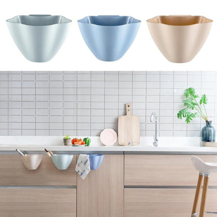 Kitchen Cupboard Back Garbage Bin Cabinet Door Garbage Trash Storage Hanging Trash Rack, Grey, Blue, Pink