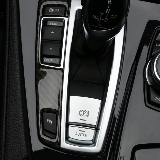 SRXTZM Parking Brake Switch P Button Cover ABS Chrome for BMW F10 F07 F01 X3 F25 X4 F26 F11 F06 X5 F15 X6 F16 Accessories, P Button Cover