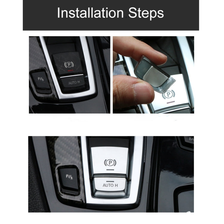 SRXTZM Parking Brake Switch P Button Cover ABS Chrome for BMW F10 F07 F01 X3 F25 X4 F26 F11 F06 X5 F15 X6 F16 Accessories, P Button Cover