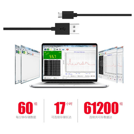 SNDWAY Handheld High Precision Noise Decibel Meter, SW523, SW524(Storage+USB Communication)