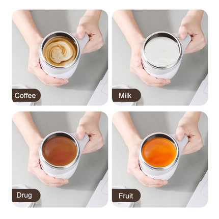 Electric Stirring Cup Milkshake Coffee Stirring Cup, Electric (White), Electric (Brown)