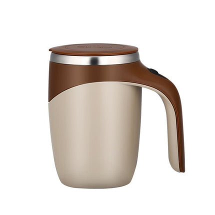 Electric Stirring Cup Milkshake Coffee Stirring Cup, Electric (White), Electric (Brown)