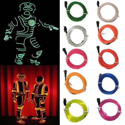 Flexible LED Light EL Wire String Strip Rope Glow Decor Neon Lamp USB Controlle  3M Energy saving Mask glasses glow line F277, TBD0156472001A, TBD0156472001B, TBD0156472001C, TBD0156472001D, TBD0156472001E, TBD0156472001F, TBD0156472001G, TBD0156472001...