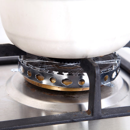 2 PCS Stainless Steel Gas Circle for Gas Cooker Fireproof Windproof Gas Energy Saving Hood Kitchen Accessories, Steel Gas Circle