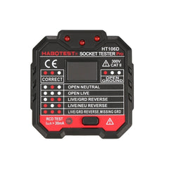 HT106 Socket Testers Voltage Test Detector Ground Line Neutral Line Live Line Leakage Electroscope, UK Plug, EU Plug, US Plug
