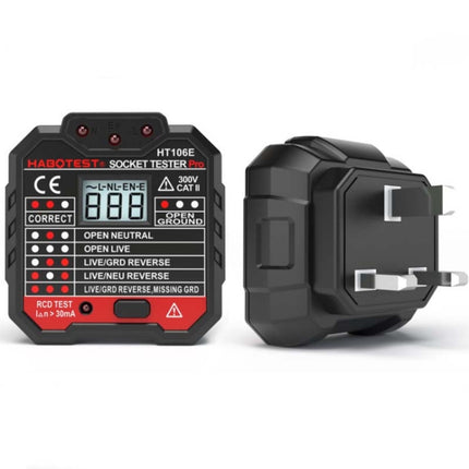 HT106 Socket Testers Voltage Test Detector Ground Line Neutral Line Live Line Leakage Electroscope, UK Plug, EU Plug, US Plug