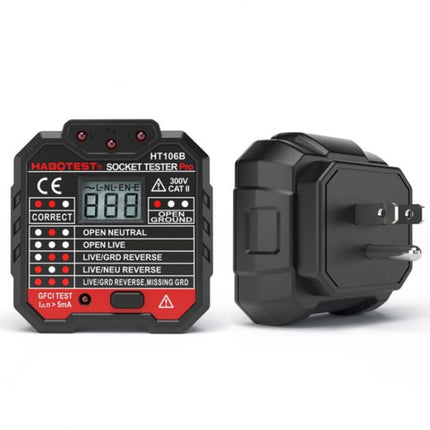 HT106 Socket Testers Voltage Test Detector Ground Line Neutral Line Live Line Leakage Electroscope, UK Plug, EU Plug, US Plug