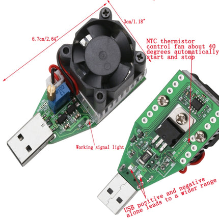 USB Adjustable Constant Current Electronic Discharger Load Anti-Aging Intelligent Discharge Resistance Tester