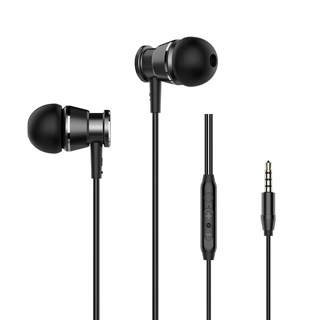 Langsdom M305 - Auriculares intrauditivos de metal con graves profundos de 3,5 mm y micrófono HD para teléfonos inteligentes, iPhone, Samsung y Xiaomi