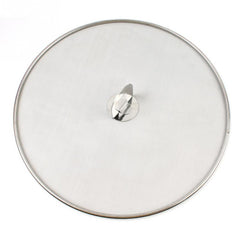 Stainless Steel Oil Proof Cover Fried Oil Splash Proof Net Cover Pizza Tray Kitchen Gadget, 33cm Oil Proof Cover