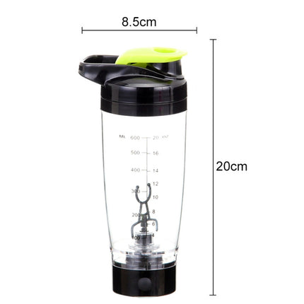 600ML Mixer Water Bottle Portable Electric Protein Automatic Creative Coffee Milk Cup