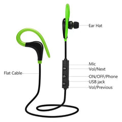 AiWei BT-01 Wireless Bluetooth Earphone with Microphone Hook Sports Earphone