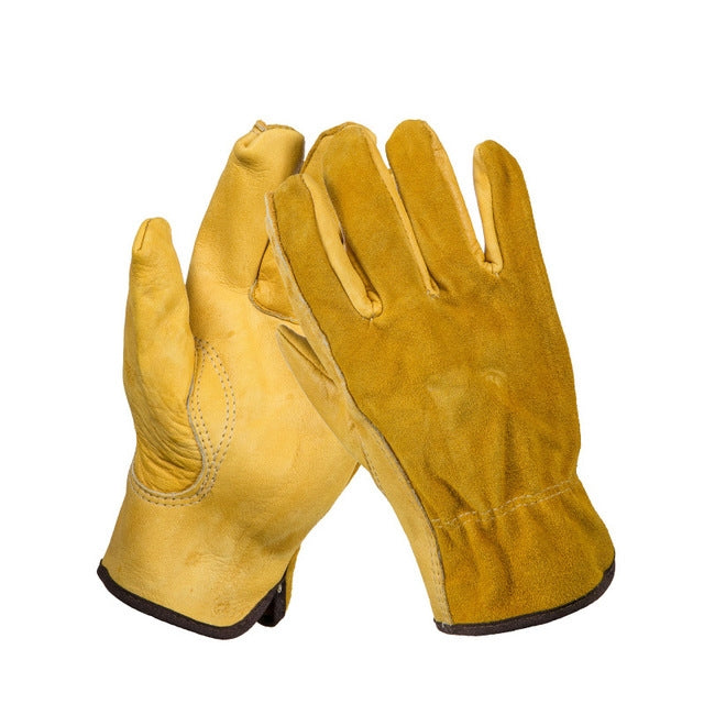 2 Pairs Motorcycle Gloves Riding Gloves Garden Labor Protection Safety Gloves, M, L, XL