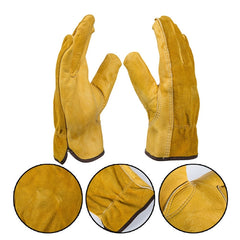 2 Pairs Motorcycle Gloves Riding Gloves Garden Labor Protection Safety Gloves, M, L, XL