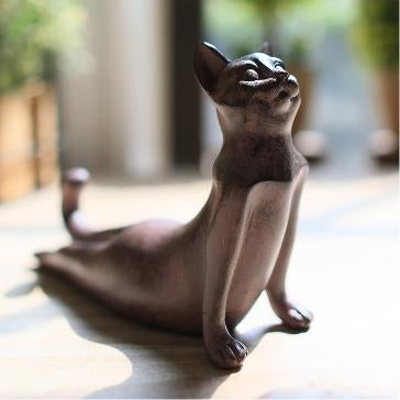 Yoga Cat Animal Figurine Home Decoration Crafts